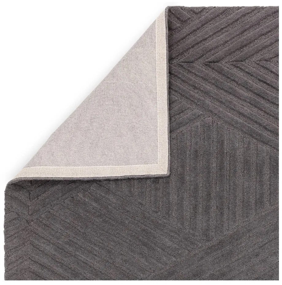 Antracitovosivý vlnený koberec 160x230 cm Hague – Asiatic Carpets