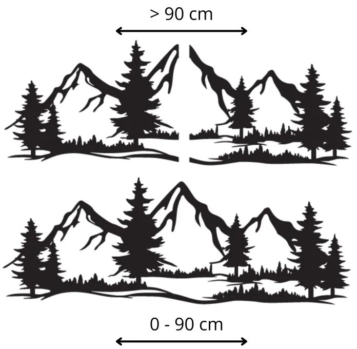 Drevený obraz na stenu hory a les | SENTOP HDF0521