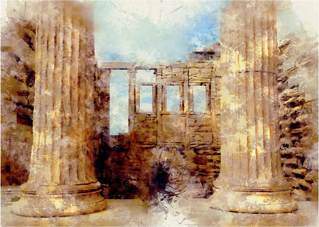 Sklenený obraz - Érechthéion, Atény, Grécko (70x50 cm)