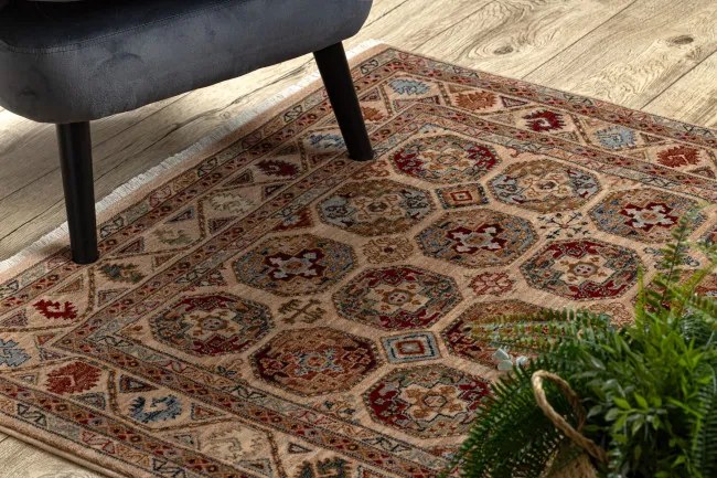 Koberec KESHAN, strapce 7874/53555 béžový / terakota