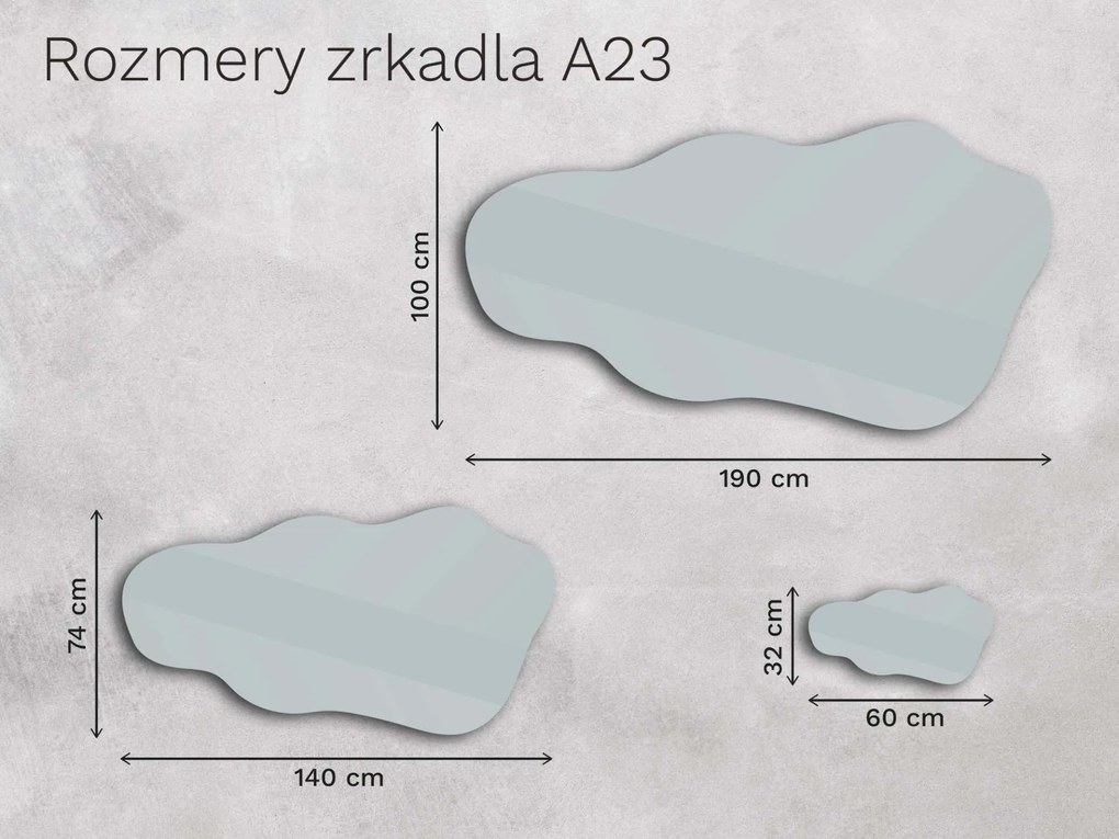 Organické LED zrkadlo s osvetlením A23