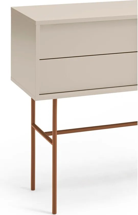 Konzolový stolík v béžovo-tehlovej farbe 35x110 cm Nube – Teulat