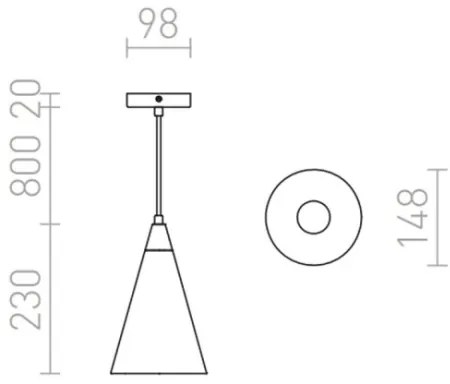 RED - Design Rendl - R12380 - Luster na lanku HEIDI 1xE27/28W/230V betón/drevo
