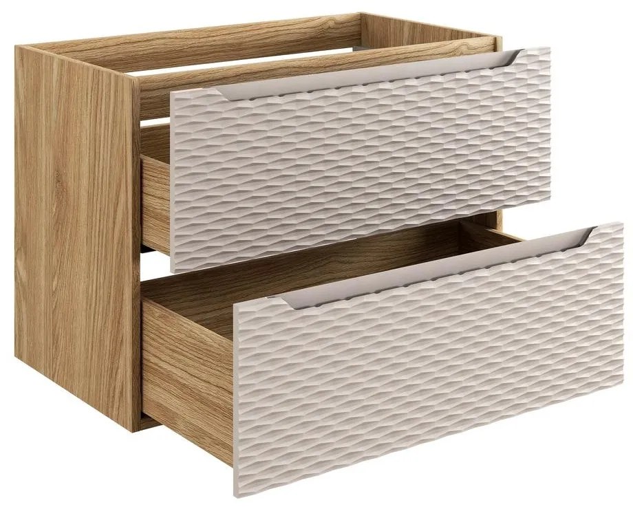 Kúpeľňová skrinka so zrkadlom Aruba 842 1D dub craft zlatý