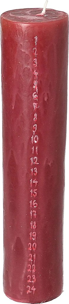 Burgundská adventná sviečka 25 cm