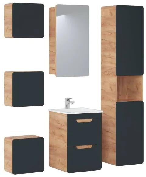 Kúpeľňová skrinka CMD ARUBA COSMOS 820 dub artisan/čierny mat