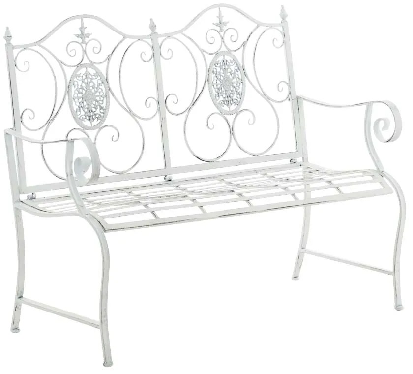 Záhradná lavička Punjab - Biela antik