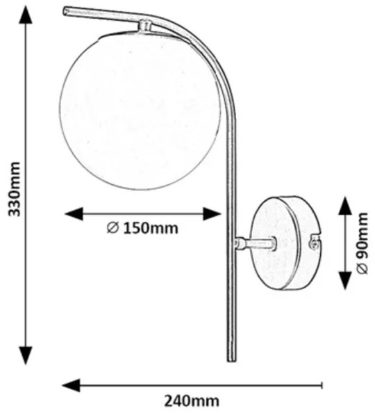 Rabalux 71139 - Nástenná lampa GHITA 1xE27/20W/230V