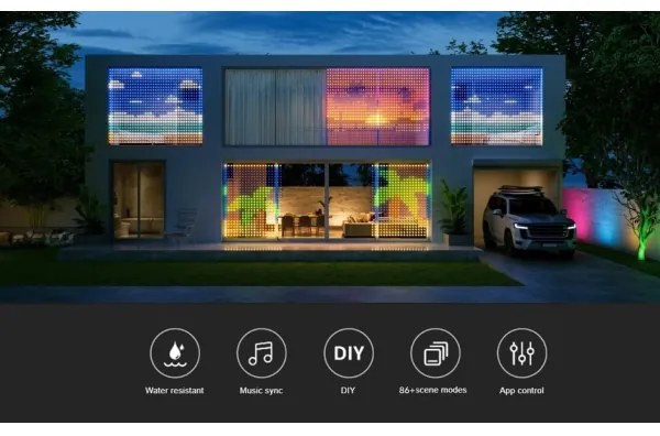 Govee - RGBIC Svetelný záves 520 LED 1,5x2m Wi-Fi IP65