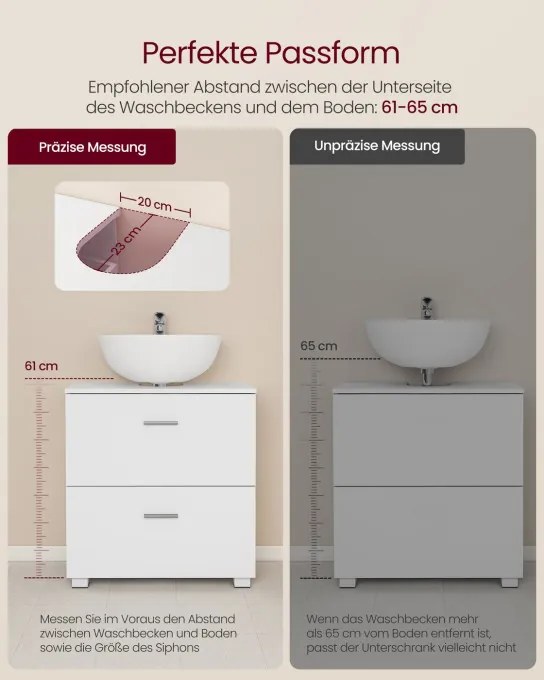 Skrinka pod umývadlo BBK520WB01