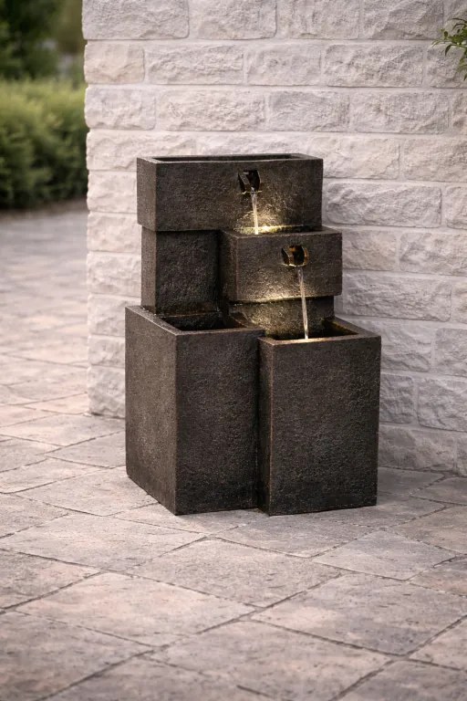 STILISTA záhradná fontána, 48 x 42 x 76 cm, vodné schodíky