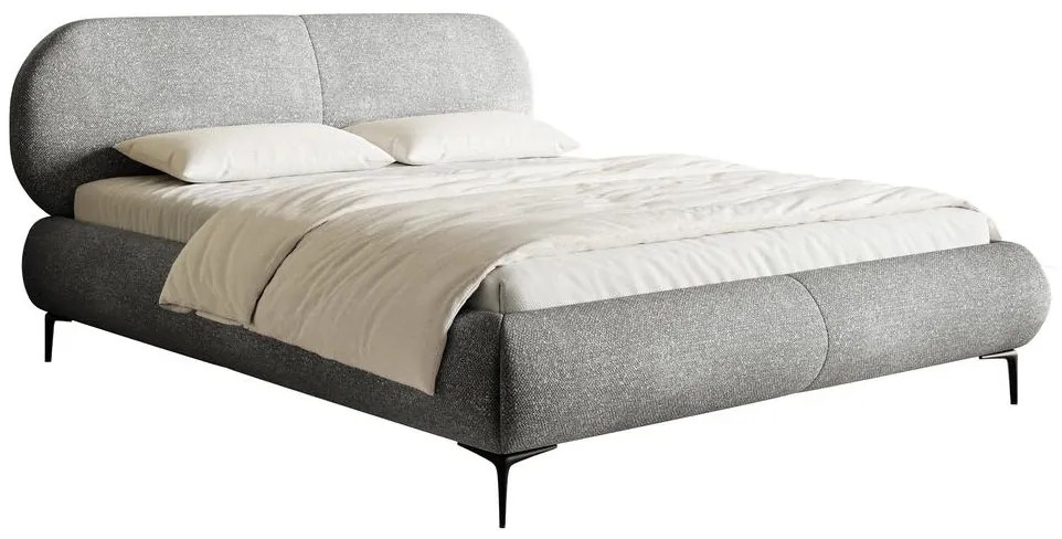 Manželská posteľ 160 cm Octave 160 (s roštom) (s úl. priestorom) (sivá + čierna). Vlastná spoľahlivá doprava až k Vám domov. 1099956