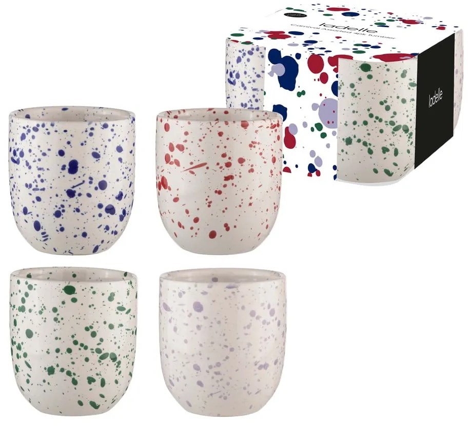 Biele hrnčeky z kameniny v súprave 4 ks 350 ml Carnival – Ladelle