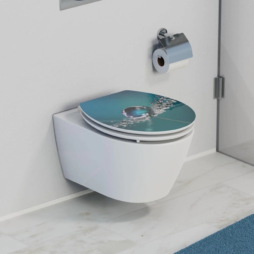 Eisl Sanitär WC sedadlo MDF Soft Close Water Drop High Gloss 80544