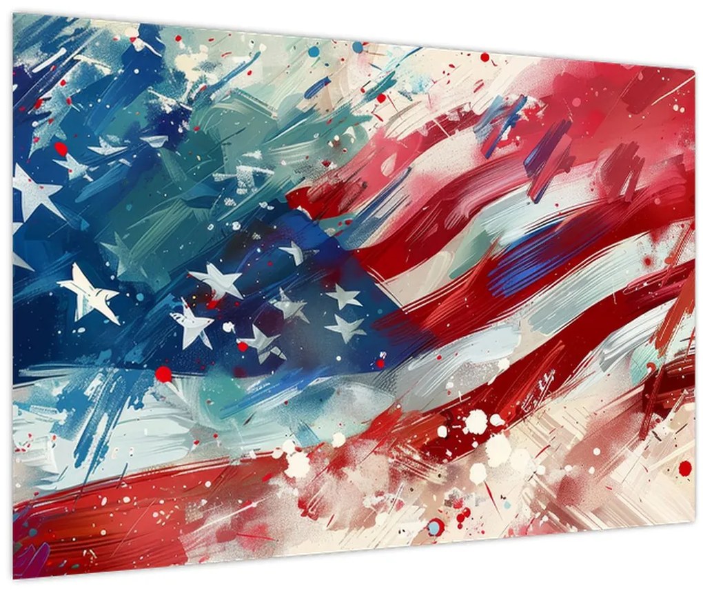 Obraz - Vlajka USA (90x60 cm)