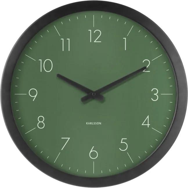 Zelené nástenné hodiny z jedlového dreva Karlsson Dainty