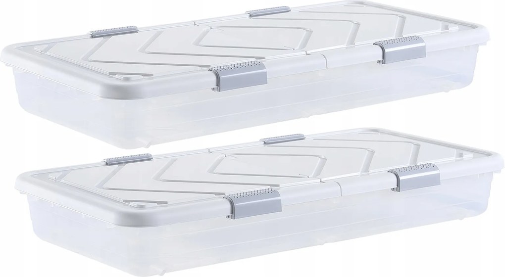 Vevor Kontajner pod posteľ 42 l na kolieska a veko, možnosť stohovania