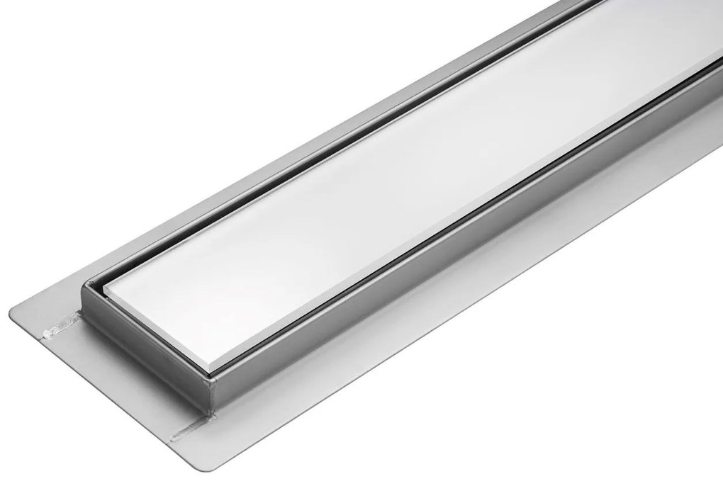 Fala Lineární koupelnový žlab Bílé Sklo 60 cm WET&DRY TO-75381