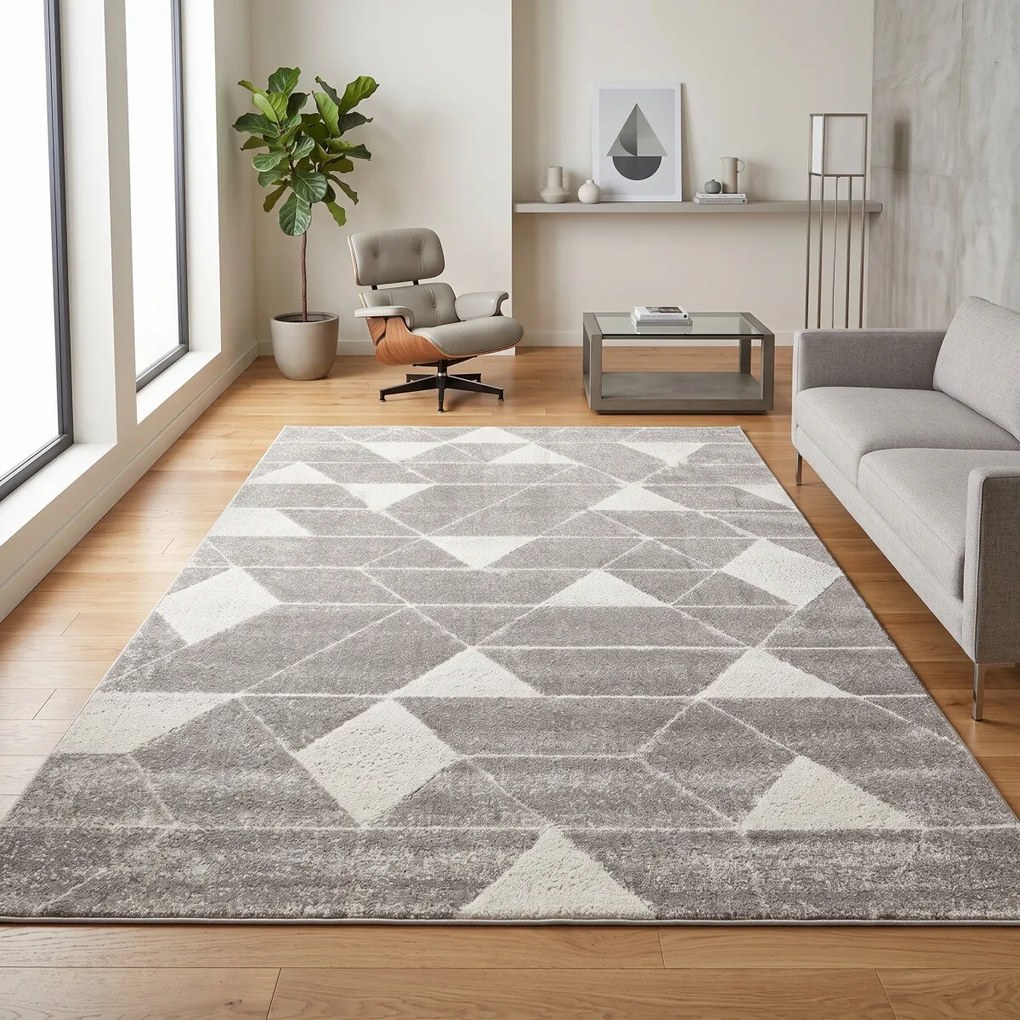 Angel Carpet, Kusový koberec Aurora 11 Grey, 80x150, šedá, kancelária