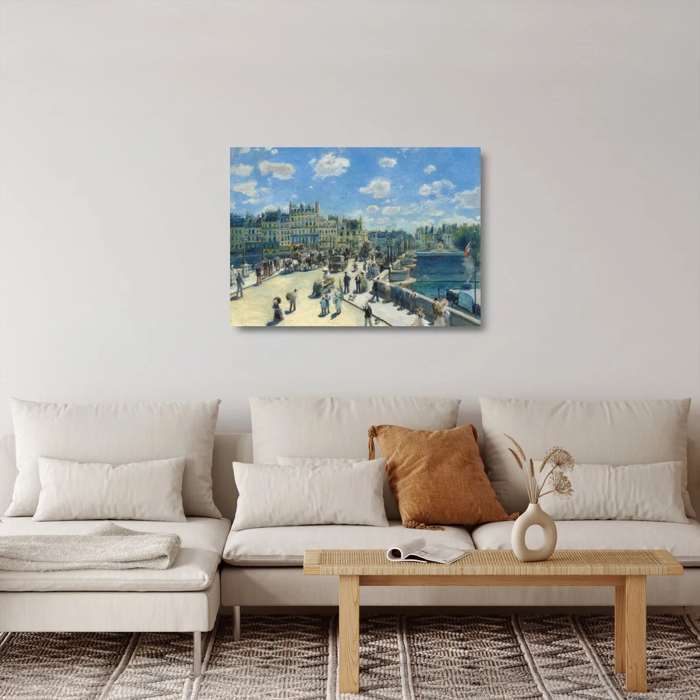 Sklenený obraz - Auguste Renoir, Pont Neuf, Paris, reprodukcia (70x50 cm)
