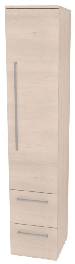 Mereo, Mereo Bino, kúpeľňová skrinka vysoká 163 cm, pravá, Multidecor, Dub Patinovaný, MER-CN698DUP1
