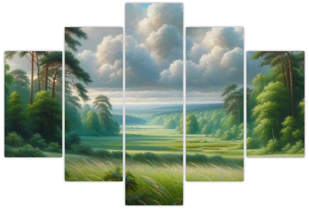 Obraz - Zelená krajina (150x105 cm)