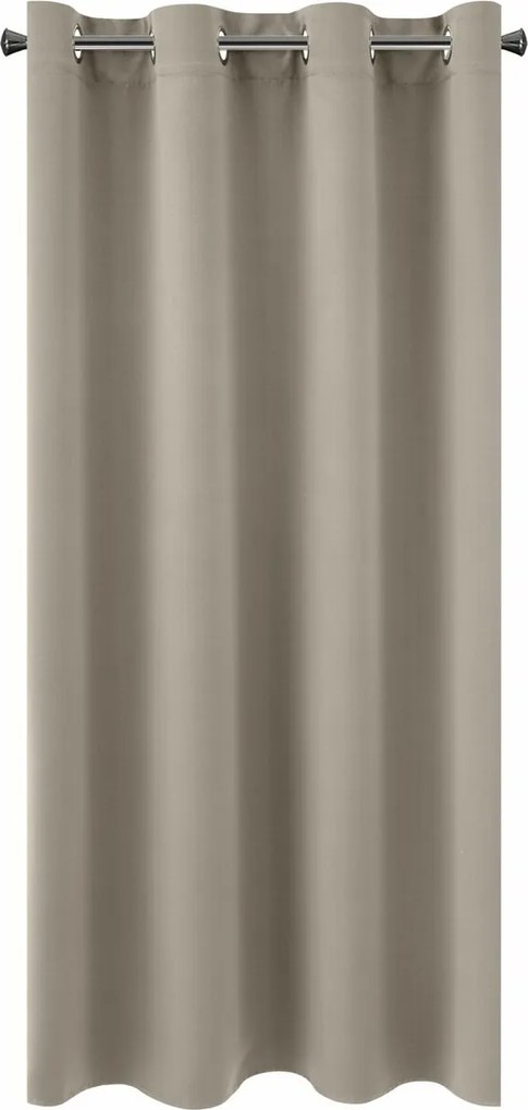 KRÁTKY ZATEMŇOVACÍ ZÁVES NA KRÚŽKOCH LOGAN 140X175 CM HNEDÁ