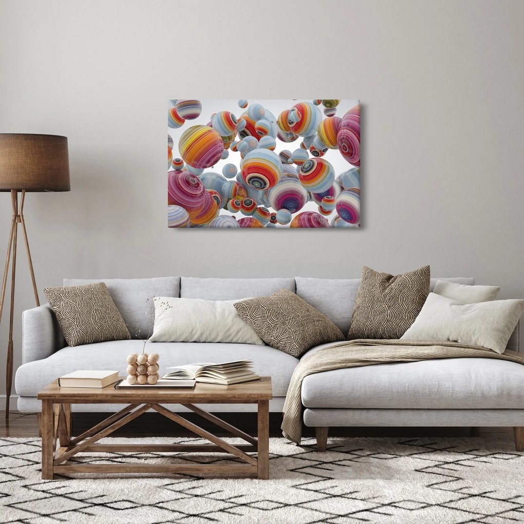 Obraz maľovaných gulí (90x60 cm)