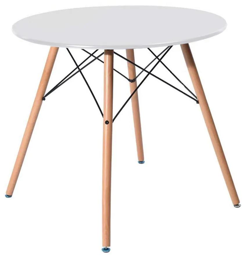 4 ks moderných jedálenských stoličiek so stolom, viac farieb, biela