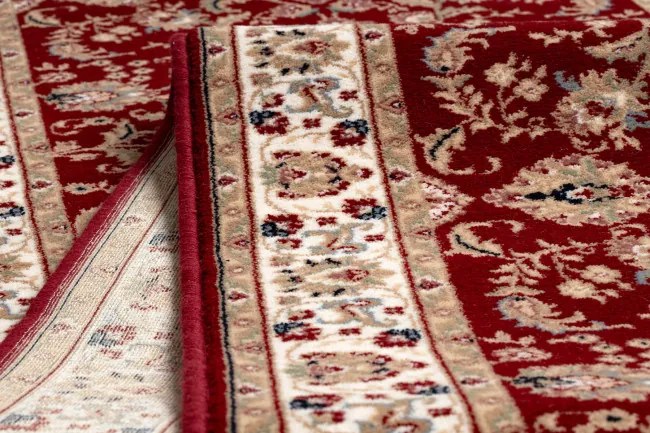 Behúň NAIN 144 51066 Ornament / Kvety, bordový / béžový
