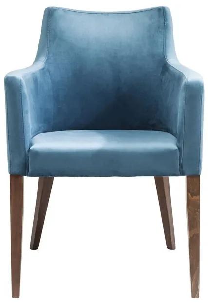Modrá Stolička s opierkou Mode Velvet Petrol 87 × 60 × 70 cm KARE DESIGN