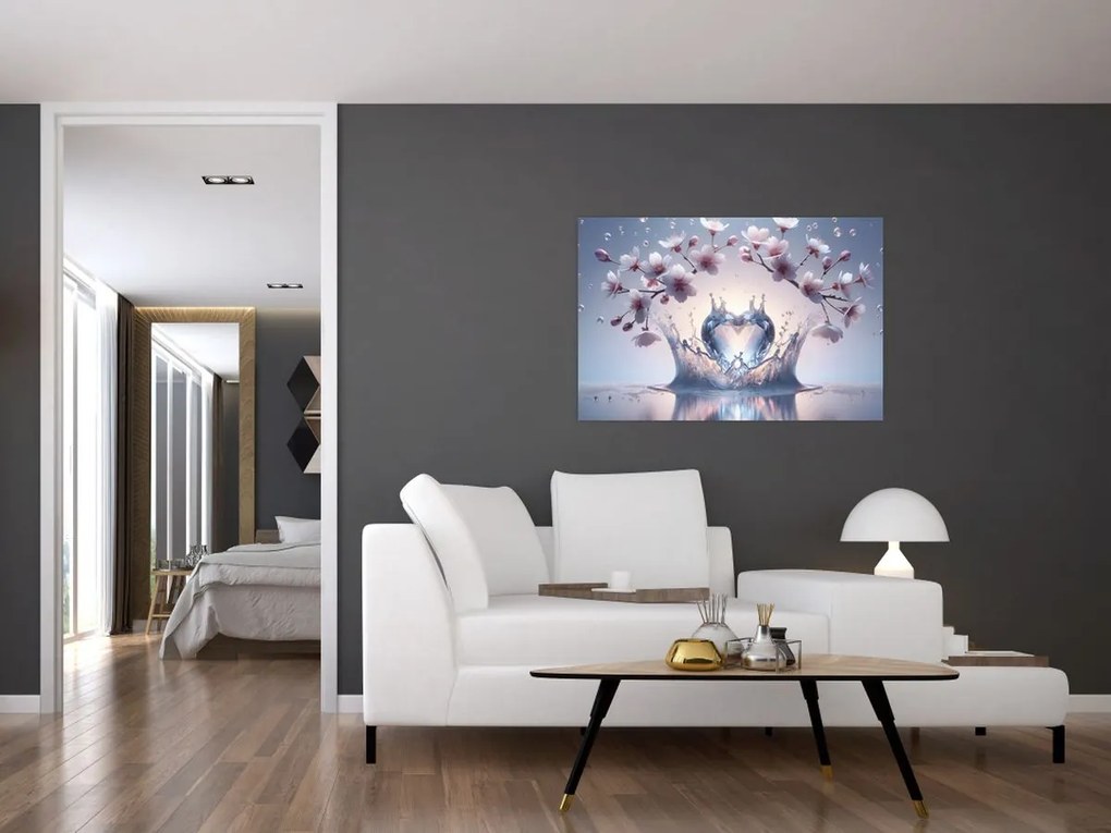Obraz - Diamantové srdce (90x60 cm)