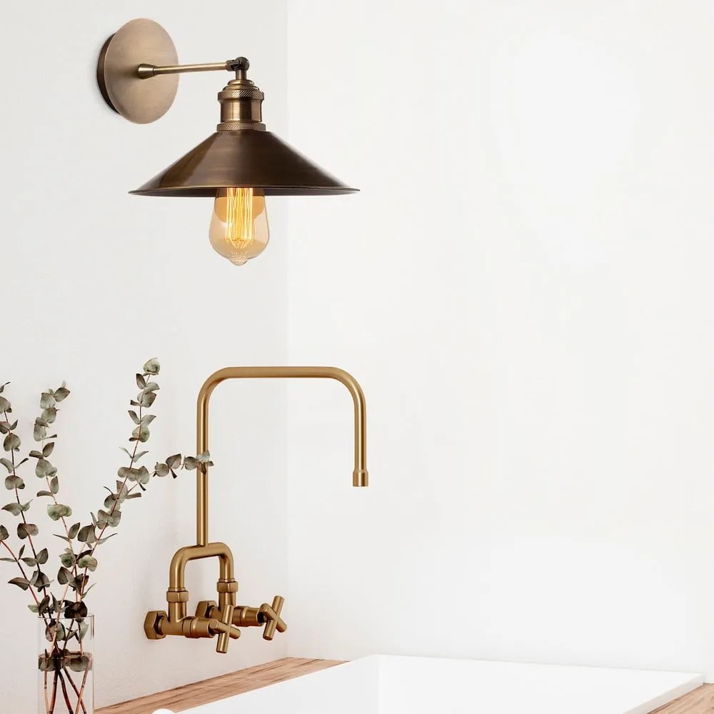 Nástenné svietidlo v zlatej farbe ø 24 cm Mueno – Opviq lights