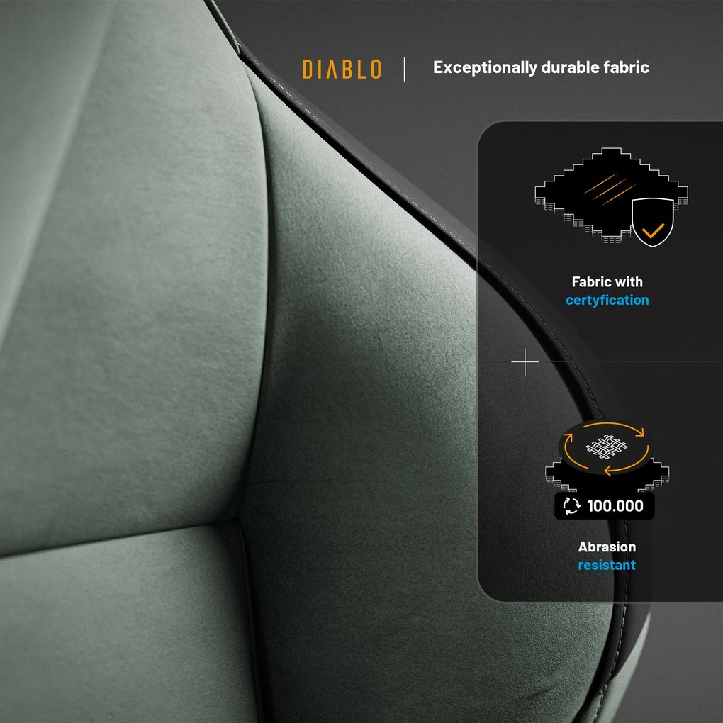 Zelené herné kreslo Diablo X.ONE Prime Ghotic Green