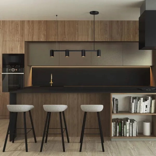 Luster na lanku MARIBEL 4xGU10/10W/230V čierna