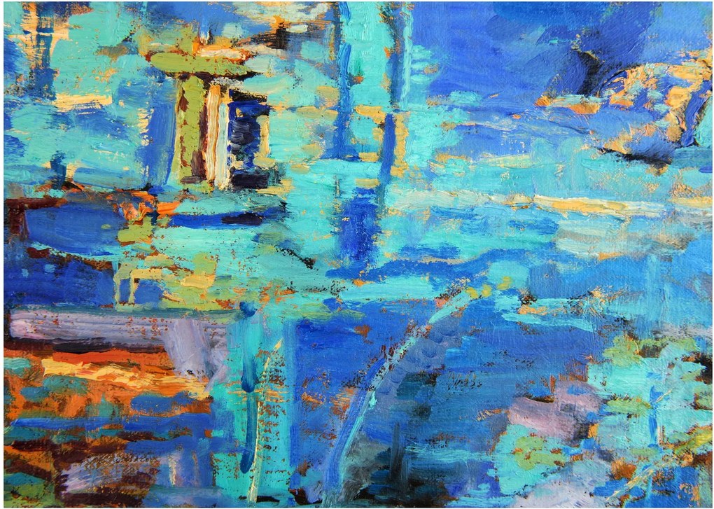 Obraz - Abstraktné olejomaľba (70x50 cm)