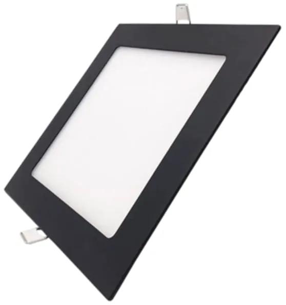 ECOLIGHT Zapustený LED panel 24W čierny - neutrálna biela