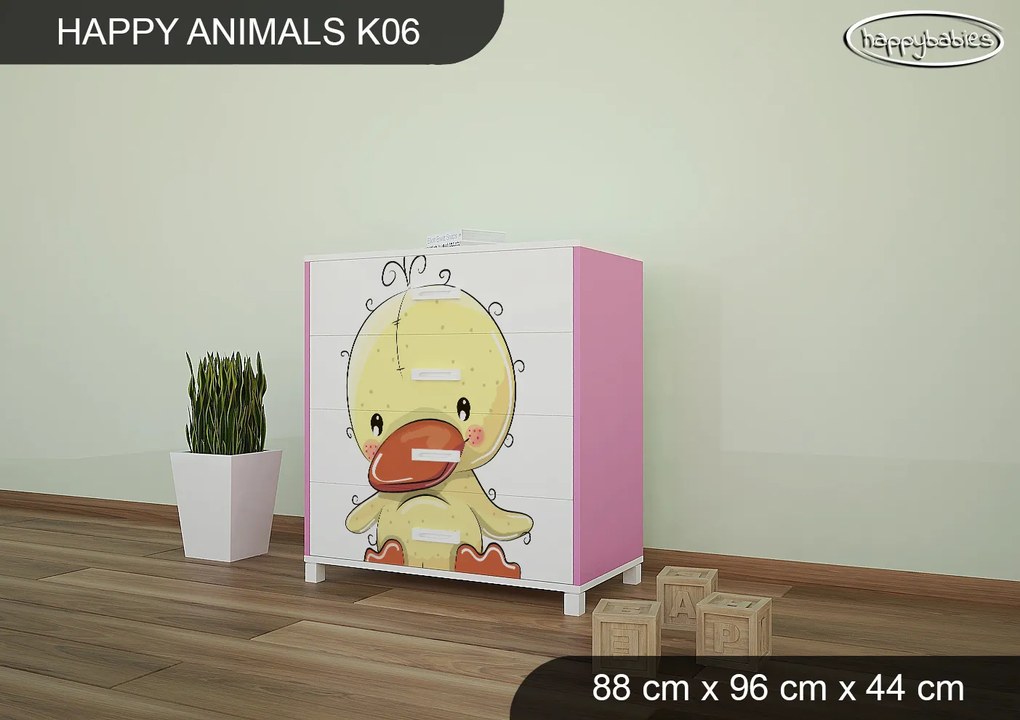 Detská komoda ZVIERACIE KAMARÁTI - TYP 6