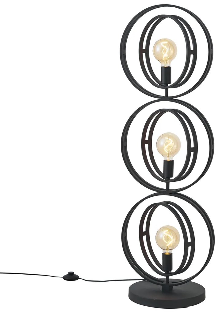 Moderná stojaca lampa čierna 3-svetlá - Indu