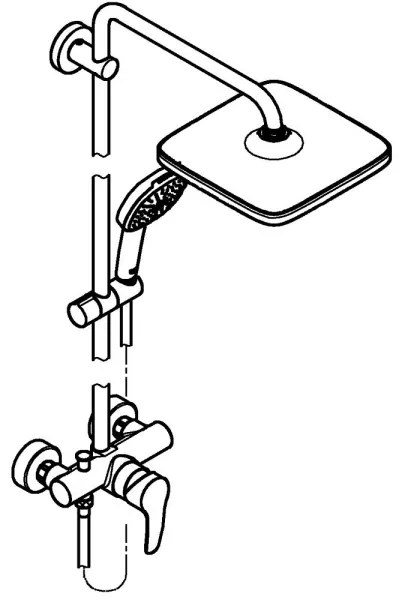 GROHE 26985001 - Sprchový systém VITALIO COMFORT 250 250 × 250 mm lesklý chróm