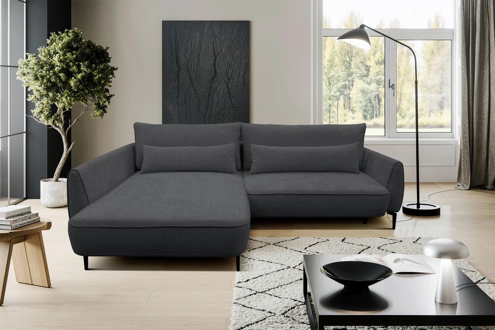 XXXLutz ROHOVÁ SEDAČKA, textil, tmavosivá MID.YOU - Sedačky - 001574005707