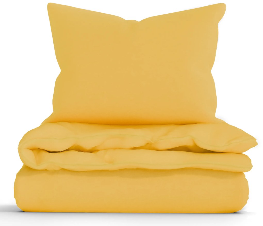 Francúzské bavlnené obliečky Renforcé – Jasmine horčicová