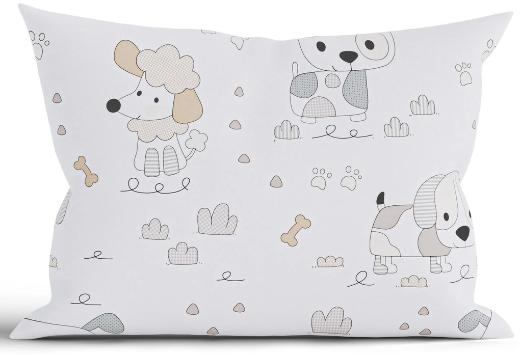 Bavlnená obliečka na vankúš Renforcé 50 × 70 cm - Psia pohoda
