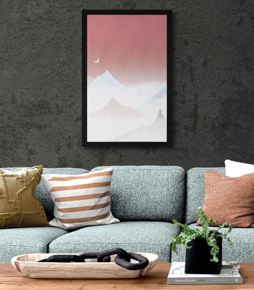 Plagát magické hory - 20x30 black
