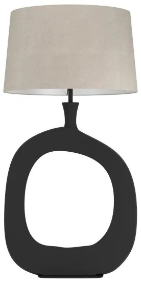 Eglo 390424 - Stolná lampa DIEZMA 1xE27/60W/230V 88 cm čierna/krémová