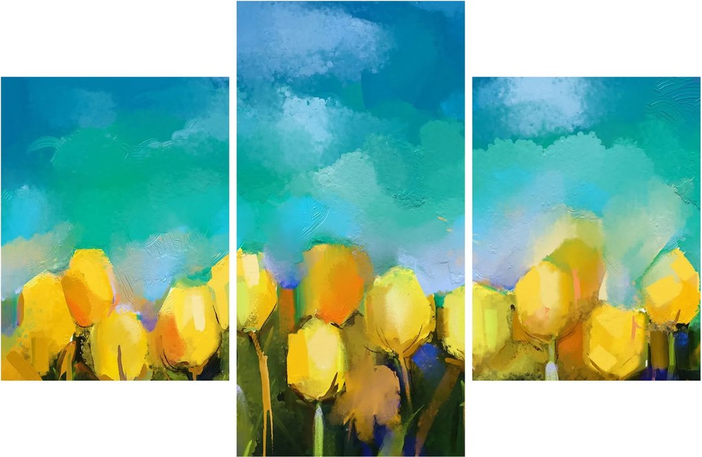 Obraz žltých tulipánov (90x60 cm)