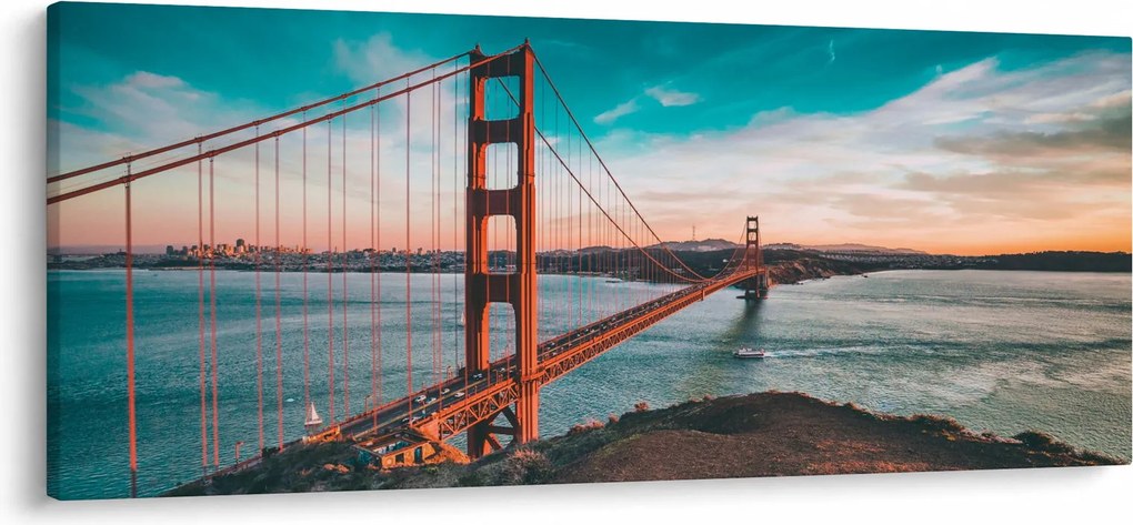 Obraz- Golden Gate, San Francisco (120x50 cm)