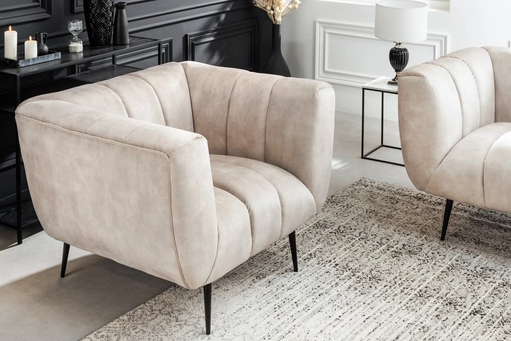 Kreslo Ablesse champagne black