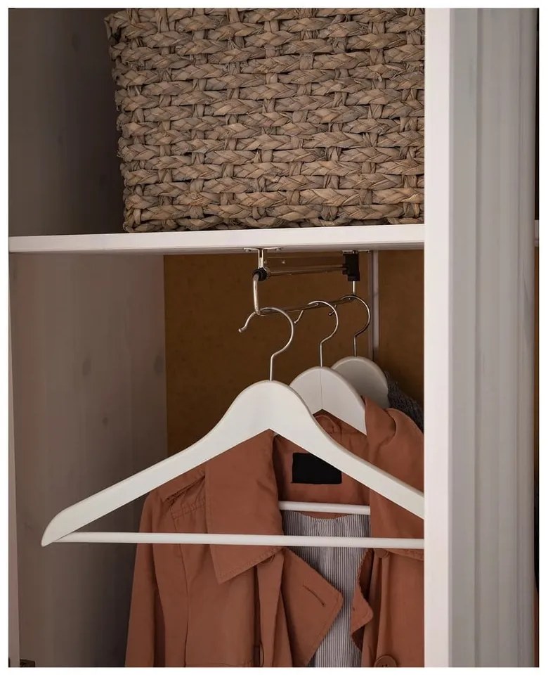 Biela šatníková skriňa z borovicového dreva 65x180 cm Anita – Støraa