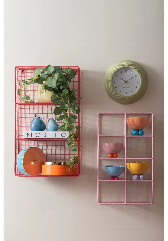 Modrý dekoratívny kovový úložný box ø 16x6 cm Double Funky – PT LIVING